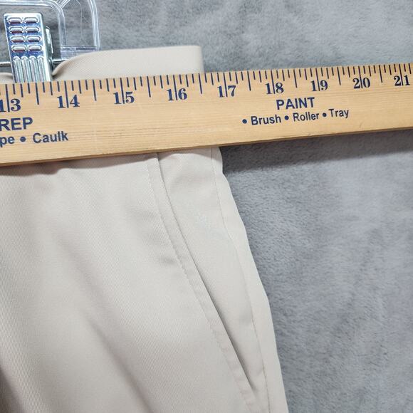 Walter Hagen Men 34x28 Beige Khaki Flat Front Cuffed Dress Pants Trousers Career - Picture 10 of 15